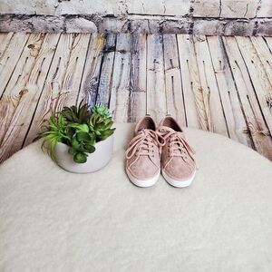 Sperry Blush Lace Up Leather Sneakers